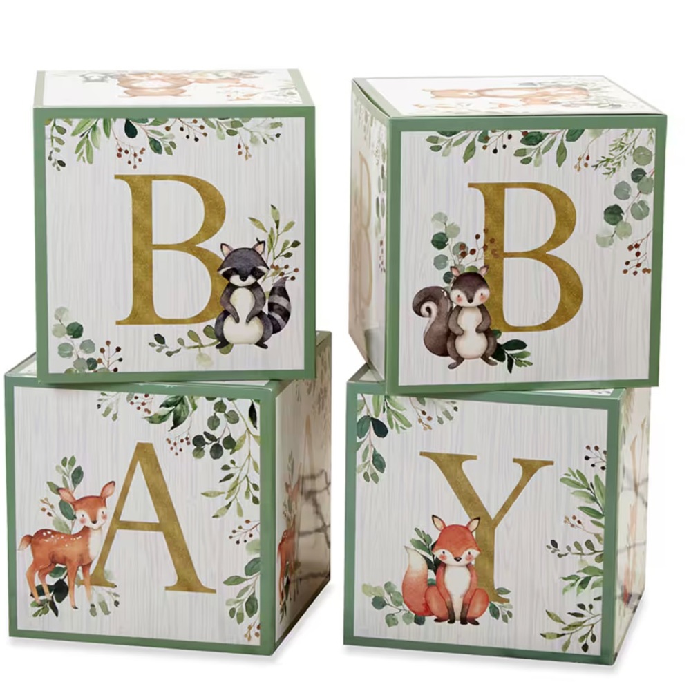 Kate Aspen Woodland Baby Blocks Box Set